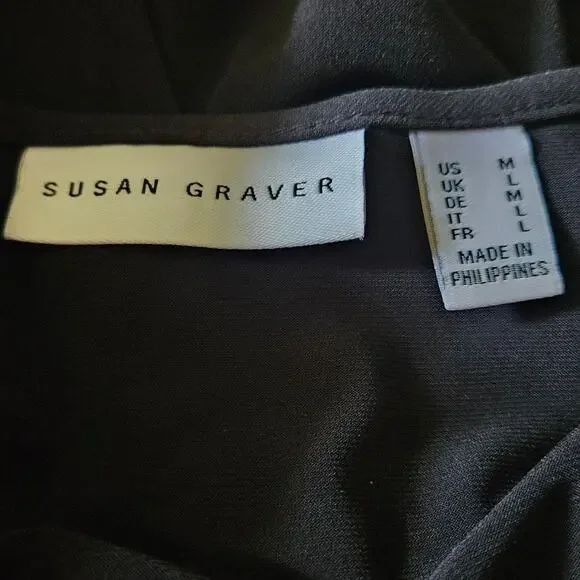 Black Open Shoulder Dress Size Medium - Picture 3 of 6